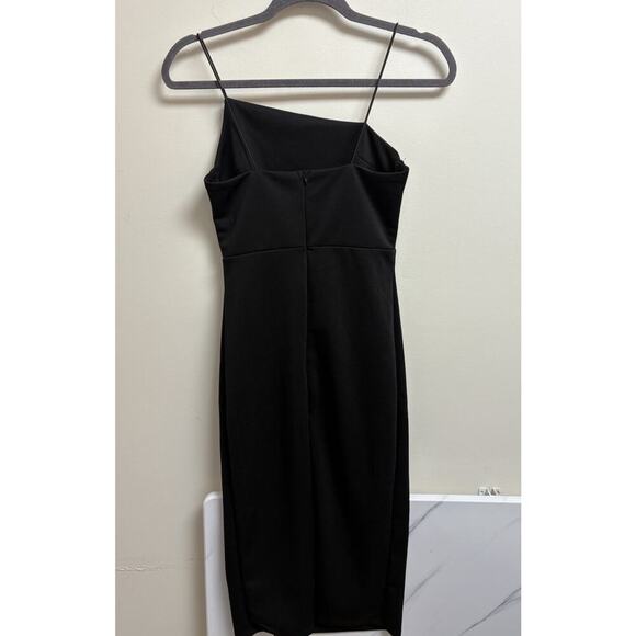 Black Bodycon Midi Dress Size Small - Picture 2 of 3
